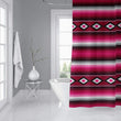 Modern Magenta Shower Curtain by Pink Striped Southwestern Polyester
