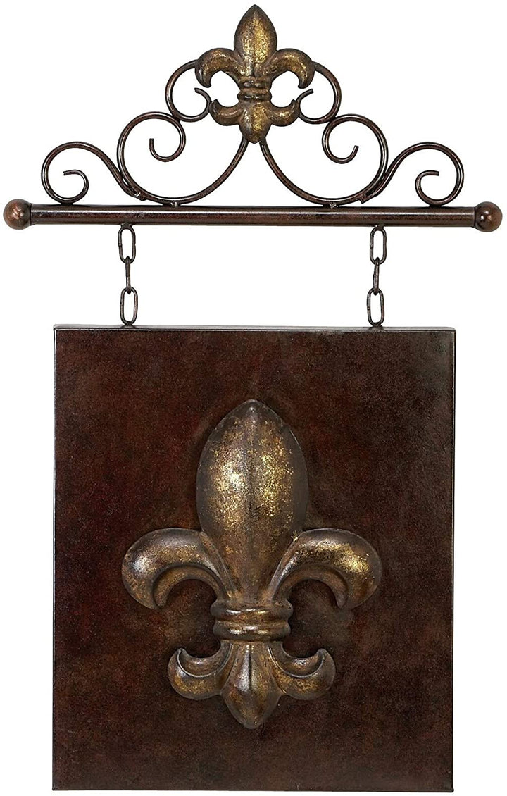 Metal 15 inch Wall Decor Black Brown Traditional Acacia