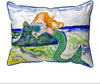 Mermaid Rock Extra Large Pillow 20x24 Color Graphic Nautical Coastal Polyester