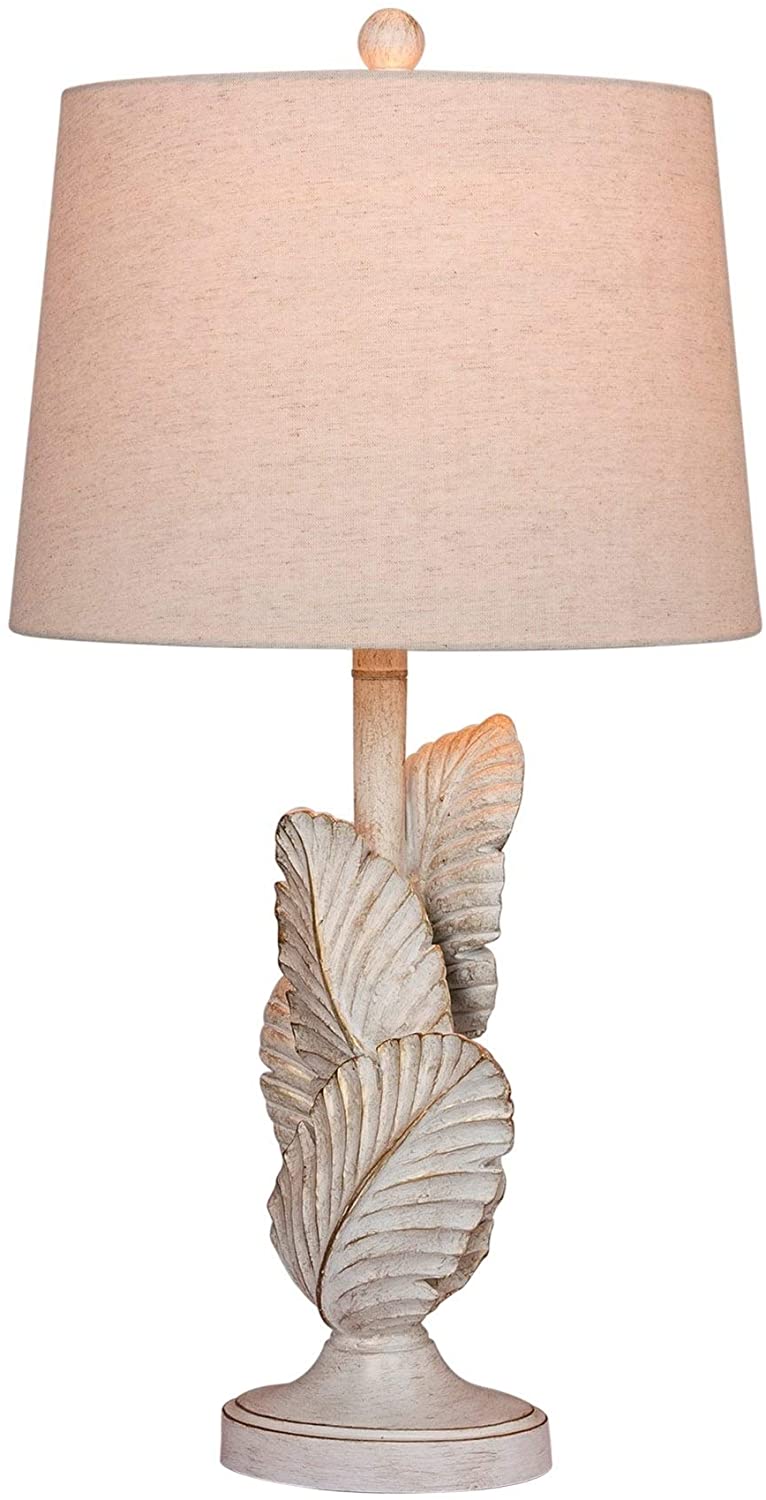 Lighting's 27 5" Palm Resin Table Lamp Antique White