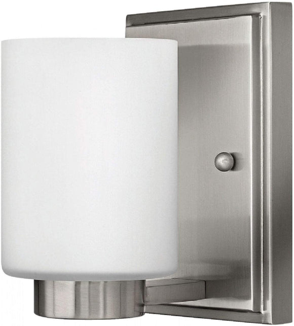 1 Light Sconce Brushed Nickel Traditional Metal