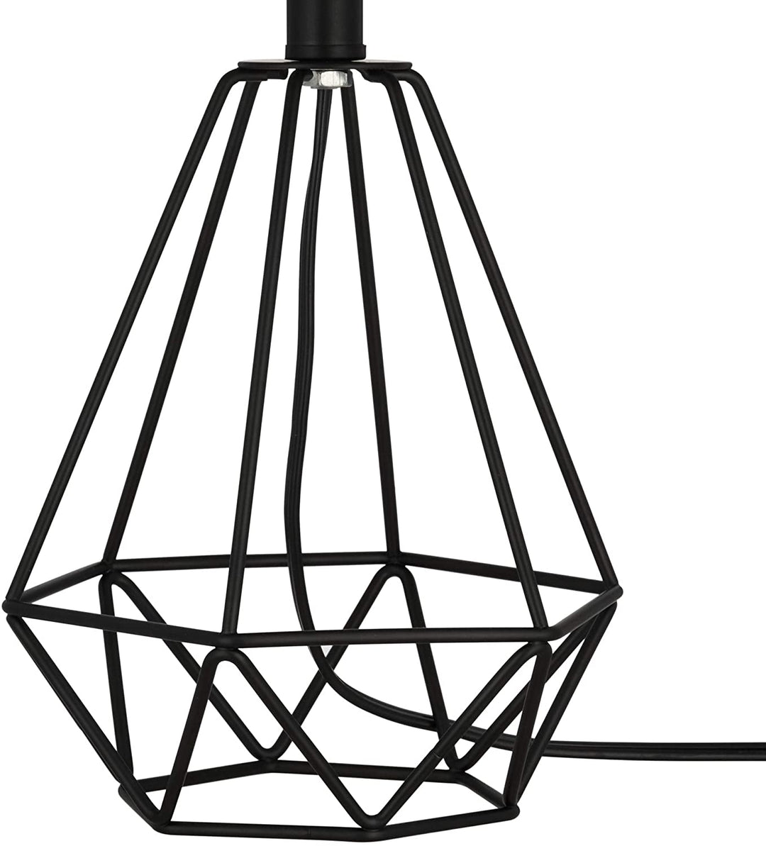 Metal Cage Table Lamp Black Transitional - Diamond Home USA