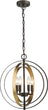 4 Light Oil Rubbed Bronze/Gold Pendant Mid Century Modern Transitional Steel Dimmable