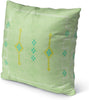 MISC Silk Sage Indoor|Outdoor Pillow by 18x18 Green Geometric Southwestern Polyester Removable Cover