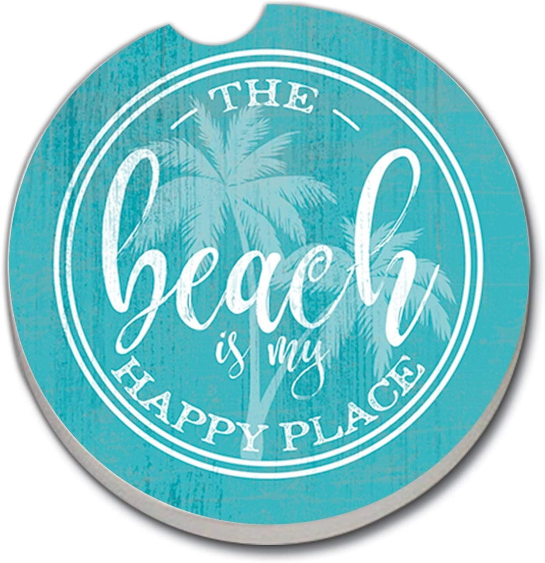 Car Coaster Beach Happy Place Set 2 2 5