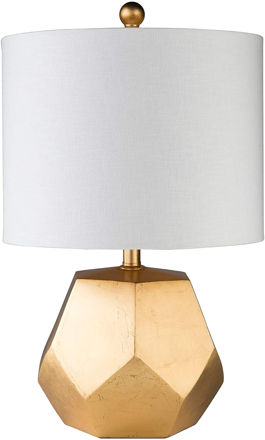 Table Lamp Gold Base Cream Shade Beige Modern Contemporary