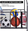 MISC Sports Equipment Garage Organizer Sport Balls Storage Rack Black Steel Stainless Top