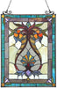 Tiffany Victorian Design Window Panel/suncatcher Color Glass Plastic Includes Hardware