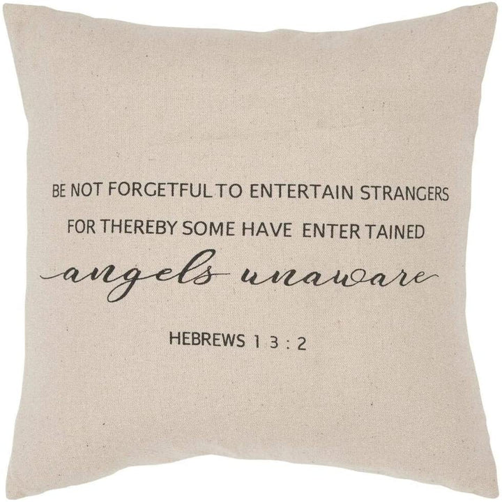 Sentiment Natural Decorative Down Filler Pillow 20"x20"