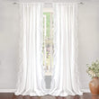 Lace/Crochet Trim Voile Sheer Window Curtain Panel Pair Off/White Solid Kids Teen Modern Contemporary Shabby Chic Lace