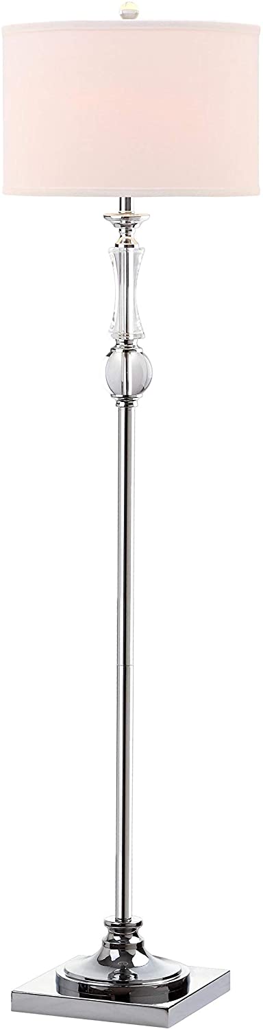 Lighting 60 inch Crystal Floor Lamp Silver Modern Contemporary Chrome