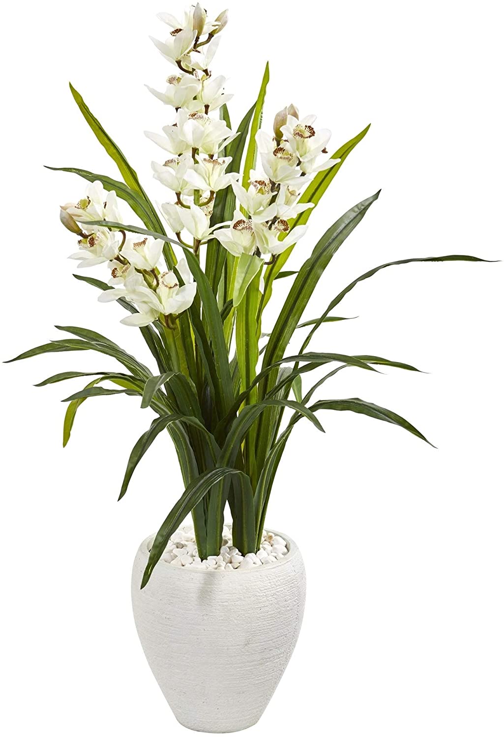 4 Foot Orchid Artificial Plant White