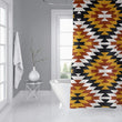 Shower Curtain by Brown Geometric Modern Contemporary Polyester