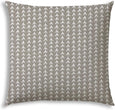 Trek Taupe Jumbo Indoor/Outdoor Zippered Pillow Cover Tan Striped Bohemian Eclectic Polyester Closure