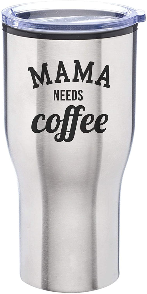 Mama Needs Coffee Engraved 28 Oz Stainless Steel Tumbler Lid