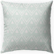 Etched Zig Zag Mint Indoor|Outdoor Pillow by 18x18 Green Geometric Southwestern Polyester Removable Cover