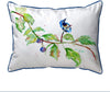 Bird Blackberries Small Corded Pillow 11x14 Color Graphic Casual Polyester
