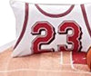 Polyester Twin Comforter Set Basketball Court Multicolor Brown Red White Sports Collegiate Modern Contemporary