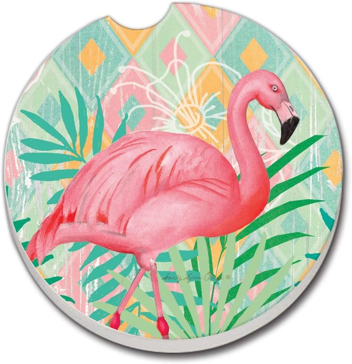 Car Coaster Diamond Flamingo Set 2 2 5