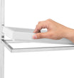 Wall Mount 3 Tier White Chrome Bathroom Shelf Towel Bar Modern Contemporary Plastic Glossy Includes Hardware