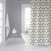 MISC Cream Shower CurtainVanessa Off White Geometric Southwestern Polyester