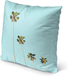 Four Palms Indoor|Outdoor Pillow by Vivid Atelier 18x18 Blue Graphic Modern Contemporary Polyester Removable Cover