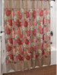 MISC Shower Curtain Hook Set Brown Floral Polyester