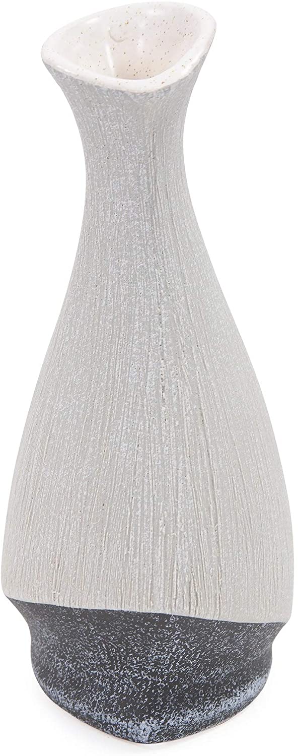 Balance Two Toned Vase Large 12h X 6w 5d Grey Ceramic - Diamond Home USA