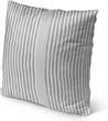 Zen Stripe Block Grey Indoor|Outdoor Pillow by 18x18 Grey Modern Contemporary Polyester Removable Cover