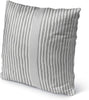 Zen Stripe Block Grey Indoor|Outdoor Pillow by 18x18 Grey Modern Contemporary Polyester Removable Cover