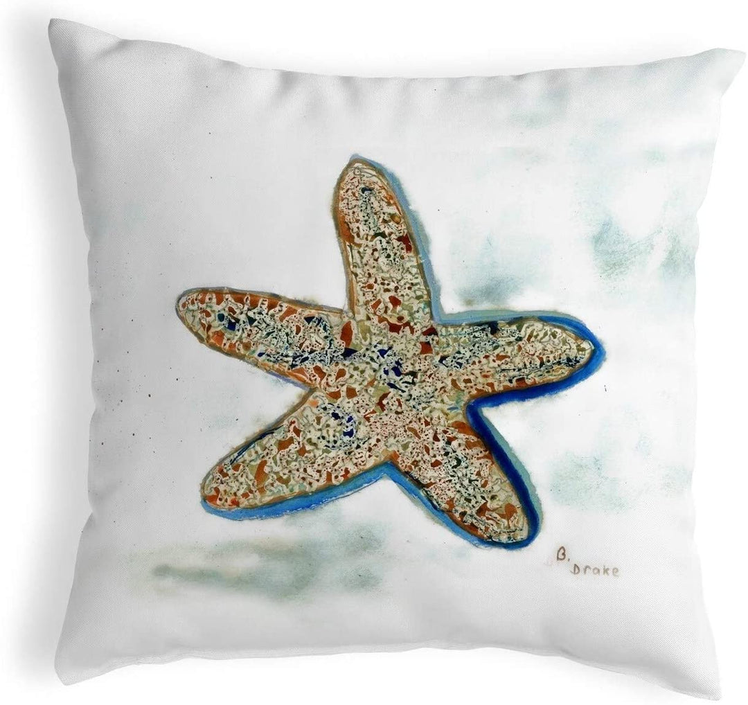 Starfish Small No ord Pillow 12x12 olor Graphic Nautical