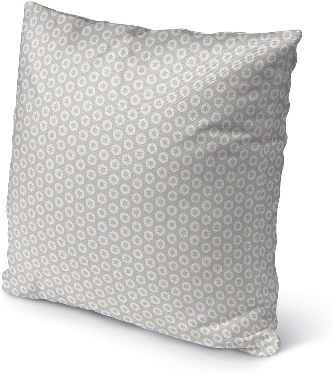 Star Power Grey Indoor|Outdoor Pillow by 18x18 Grey Geometric Modern Contemporary Polyester Removable Cover