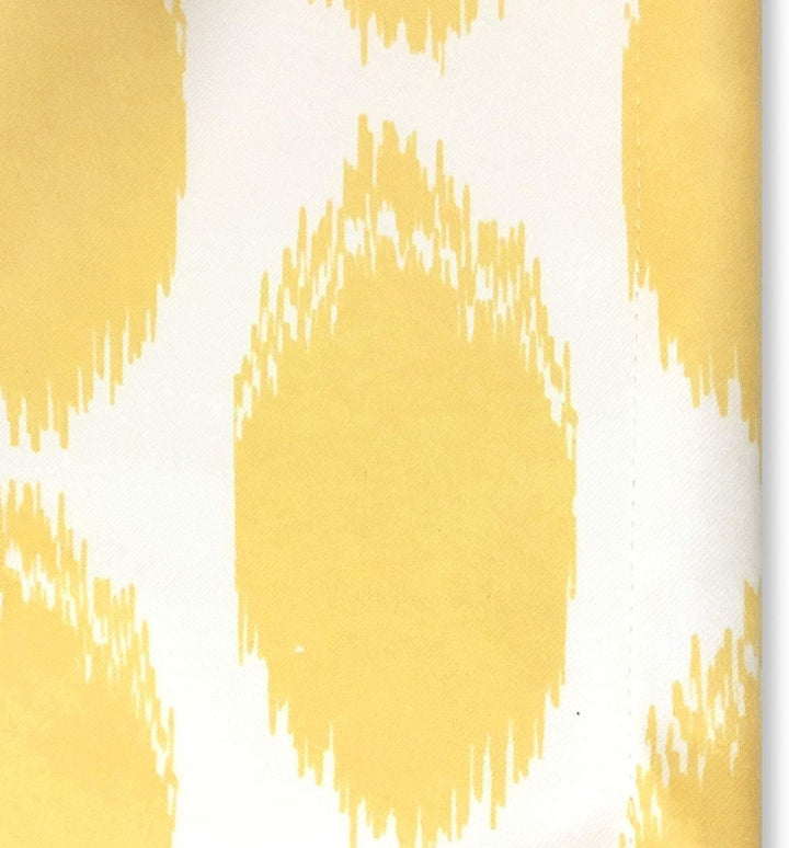 Circle Ikat Polka Dot Window Valance 52" W X 18" L Yellow Modern Contemporary 100% Polyester