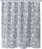 Cloudy Skies Shower Curtain by Blue Geometric Modern Contemporary Polyester