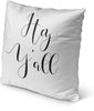 MISC Hey Y'all Indoor|Outdoor Pillow by 18x18 Black Farmhouse Polyester Removable Cover
