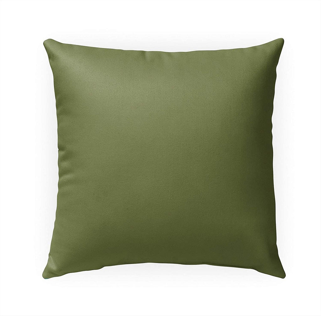 Garden Green Indoor|Outdoor Pillow by 18x18 Green Modern Contemporary Polyester Removable Cover