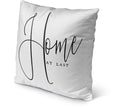 MISC Home at Last Indoor|Outdoor Pillow by 18x18 Black Farmhouse Polyester Removable Cover