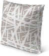 Beams Natural Indoor|Outdoor Pillow by Tiffany 18x18 Grey Geometric Modern Contemporary Polyester Removable Cover