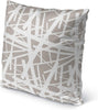 Beams Natural Indoor|Outdoor Pillow by Tiffany 18x18 Grey Geometric Modern Contemporary Polyester Removable Cover