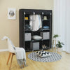 MISC 67" Portable Closet Organizer Wardrobe Storage 10 Shelves Beige Black Brown Grey Fabric Plastic