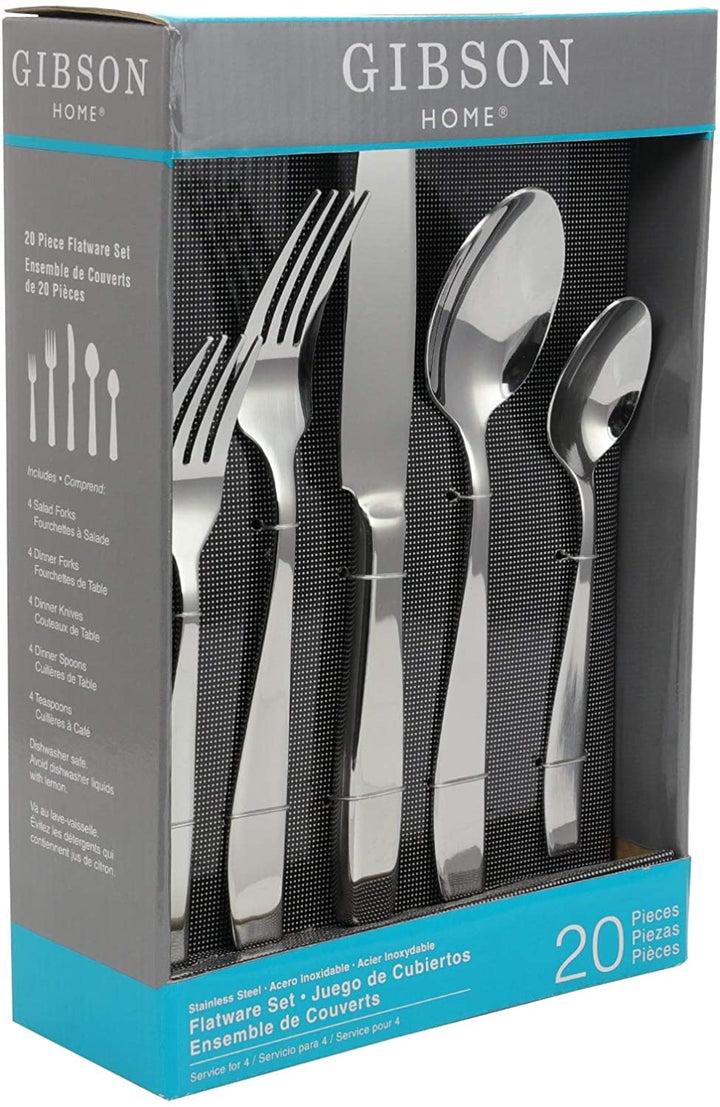 20 Flatware Set Silver Stainless