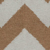 Hand Woven Neutral Chevron Mocha Wool Area Rug 5' X 8' Brown Geometric Modern Contemporary Rectangle Latex Free