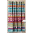 Purple Aqua Green Detailed Horizontal Stripe Pattern Shower Curtain Polyester Detailed Colorful Abstract Geometric Themed Multicolored Stripes Printed - Diamond Home USA