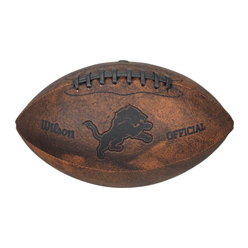 9 Inch NFL Lions Football Composite Leather Brown Color Black Laser Stamped Team Logo Sports Themed Gift Fan Collectible Athletic Spirit - Diamond Home USA