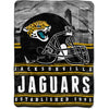 NFL Jaguars Throw Blanket 60 X 80 Inches Football Themed Bedding Sports Patterned Team Logo Fan Merchandise Athletic Team Spirit Fan Teal Gold Silver