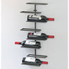 8 Bottle Vertical Wine Rack Wall Mounted Small Floating Black Wine Rack Is Elegant Modern - Diamond Home USA