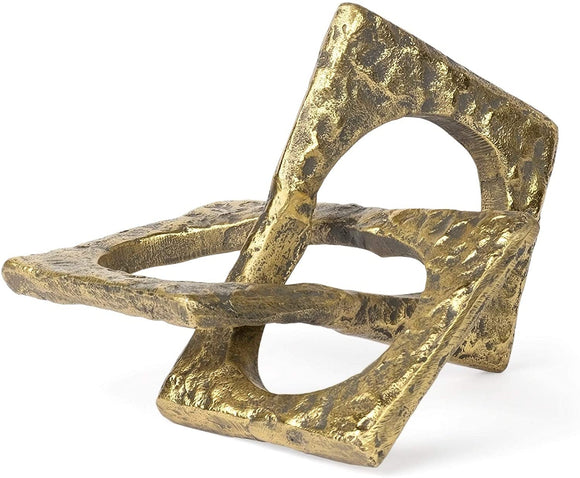 I (Large) Decorative Object Gold Metal