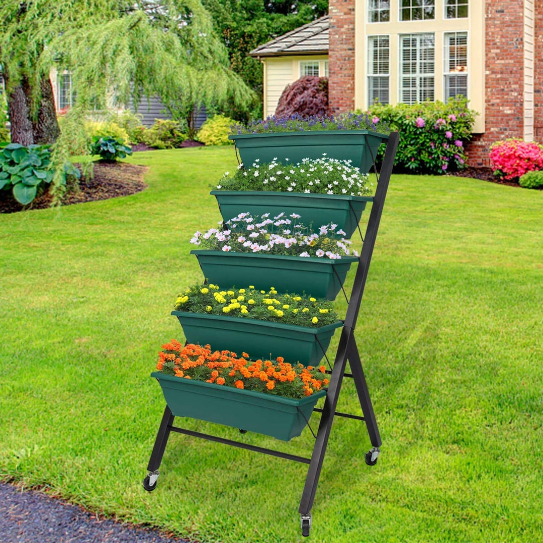 5 Tier Vertical Raised Garden Bed Elevated Freestanding