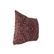 UKN Burgundy Lumbar Pillow Red Geometric Southwestern Polyester Single Removable Cover