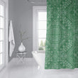 MISC Green Shower Curtain by 71x74 Green Geometric Southwestern Polyester